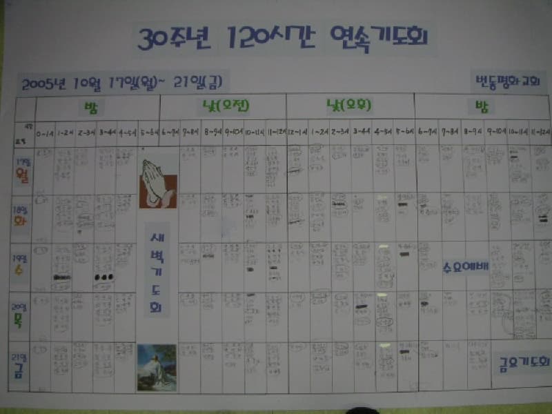 2005-10-17~21  120시간연속기도 - 1