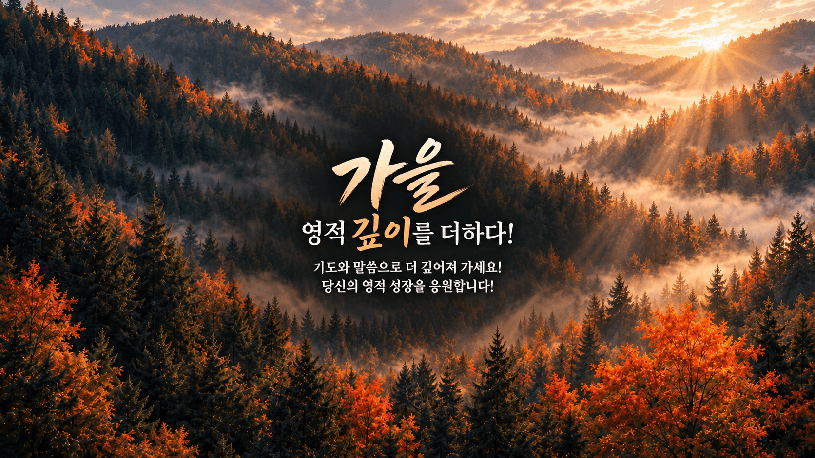 가을, 영적 깊이를 더하다.